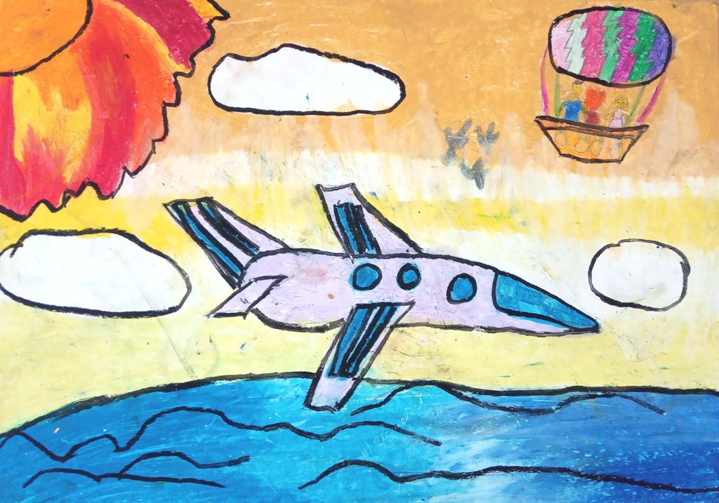 Рисунок Кулешова Анна 7 лет Я люблю летать с ИрАэро